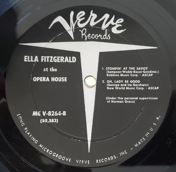 Ella Fitzgerald : Ella Fitzgerald At The Opera House (LP, Album, Mono, RP, Pub)