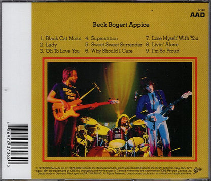 Beck, Bogert & Appice : Beck Bogert Appice (CD, Album, RE)