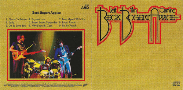 Beck, Bogert & Appice : Beck Bogert Appice (CD, Album, RE)