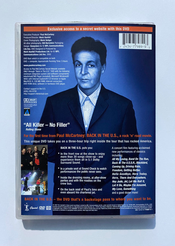 Paul McCartney : Back In The U.S. (DVD-V, DOL)