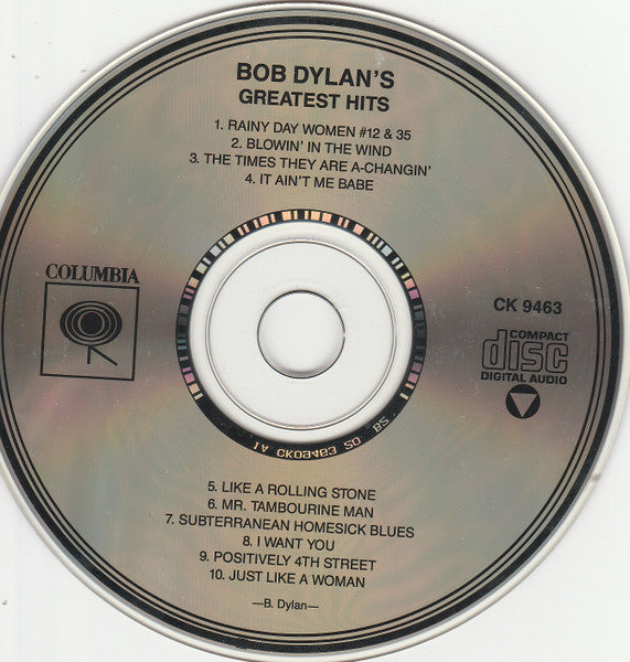 Bob Dylan : Bob Dylan's Greatest Hits (CD, Comp, Club, Pit)