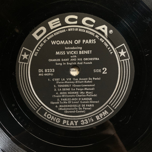 Miss Vicki Benet* : Woman Of Paris (LP, Album)