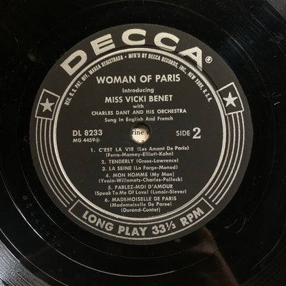 Miss Vicki Benet* : Woman Of Paris (LP, Album)