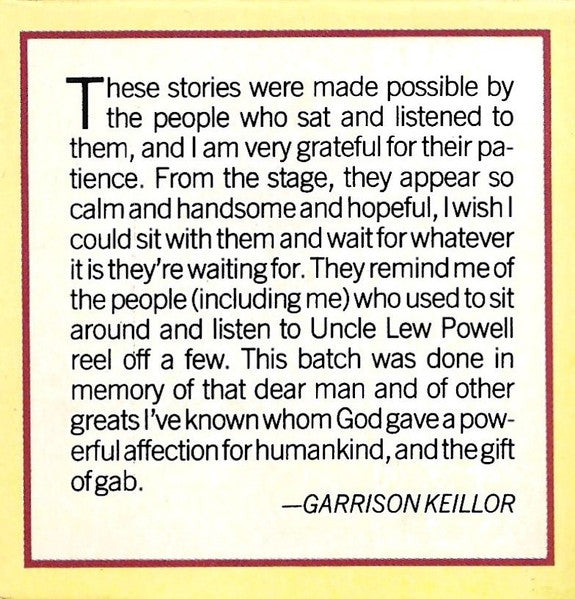 Garrison Keillor : News From Lake Wobegon (4xCass, Comp + Box)