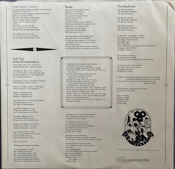 Jon And Vangelis* : The Friends Of Mr Cairo (LP, Album, 18 )