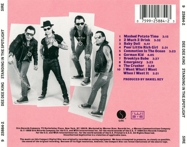 Dee Dee King : Standing In The Spotlight (CD, Album)