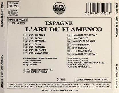 Pepe Tranca, RR De Cordoba, Pepe Albaicín, Curro De Utrera : Espagne - L'Art Du Flamenco (CD)