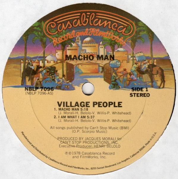 Village People : Macho Man (LP, Album, GOL)