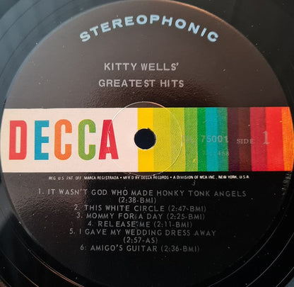 Kitty Wells : Kitty Wells' Greatest Hits (LP, Comp)