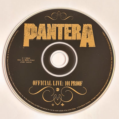 Pantera : Official Live: 101 Proof (CD, Album, Club, (Or)
