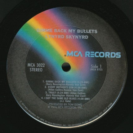 Lynyrd Skynyrd : Gimme Back My Bullets (LP, Album, RE, Ter)