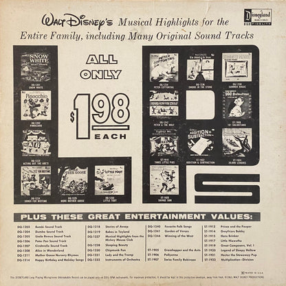 Various : All The Songs From "The Sword In The Stone" (LP, Album, Mono)