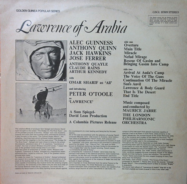 London Philharmonic Orchestra, Maurice Jarre : Lawrence Of Arabia (LP, RE)