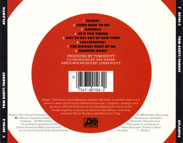 Tom Scott : Target (CD, Album, Tar)