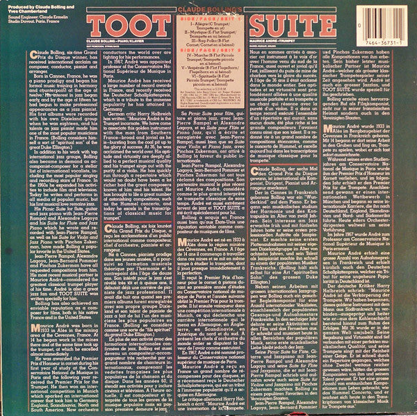 Maurice Andre* / Claude Bolling : Bolling: Toot Suite (LP, Album)