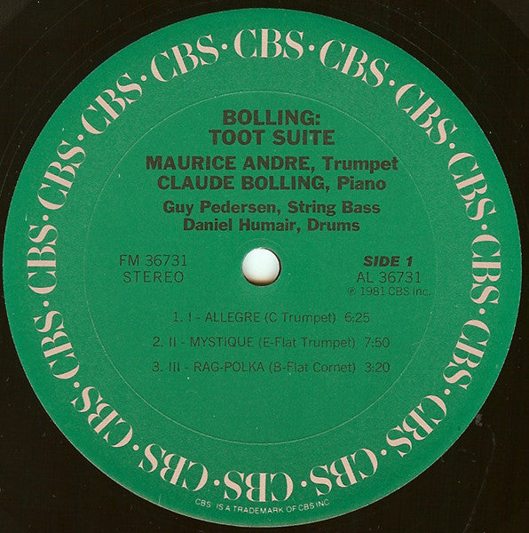 Maurice Andre* / Claude Bolling : Bolling: Toot Suite (LP, Album)