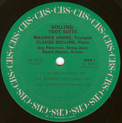 Maurice Andre* / Claude Bolling : Bolling: Toot Suite (LP, Album)
