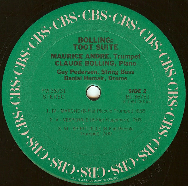 Maurice Andre* / Claude Bolling : Bolling: Toot Suite (LP, Album)