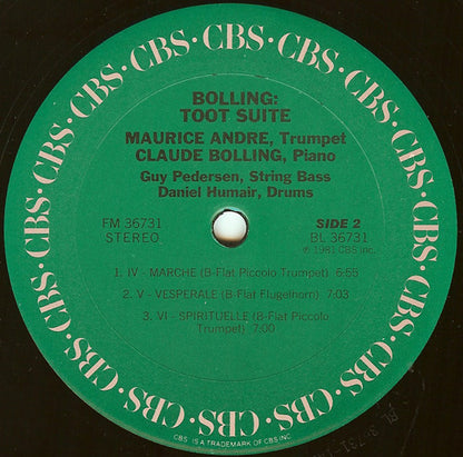 Maurice Andre* / Claude Bolling : Bolling: Toot Suite (LP, Album)