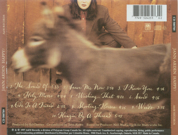 Jann Arden : Happy? (CD, Album, Club)