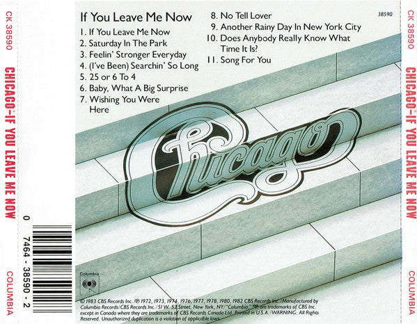 Chicago (2) : If You Leave Me Now (CD, Comp, RE)