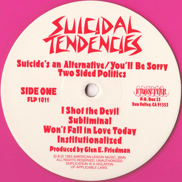 Suicidal Tendencies : Suicidal Tendencies (LP, Album, RE, Pin)