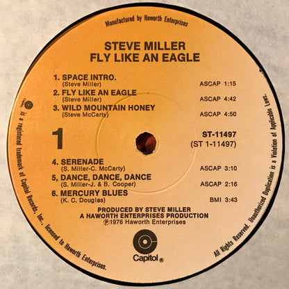 Steve Miller Band : Fly Like An Eagle (LP, Album, Win)