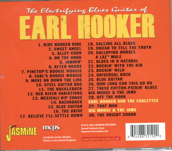 Earl Hooker : The Electrifying Blues Guitar Of Earl Hooker - Ride Hooker Ride, 1953-1962 (CDr, Comp, Mono)