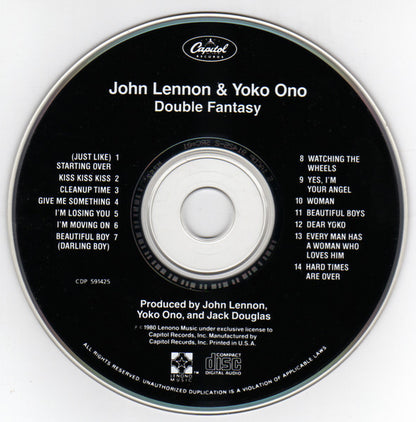 John Lennon & Yoko Ono : Double Fantasy (CD, Album, Club, RE, SRC)