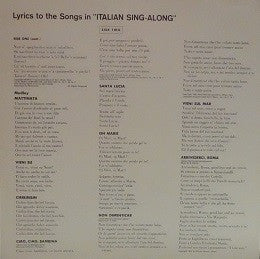 The Italian Street Singers and Orchestra : Italian Sing-Along  (LP, Album)