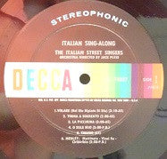 The Italian Street Singers and Orchestra : Italian Sing-Along  (LP, Album)