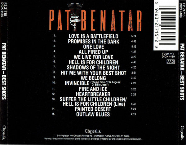 Pat Benatar : Best Shots (CD, Comp, EMI)