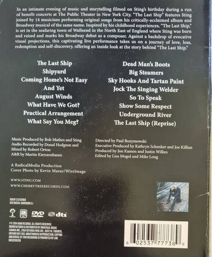 Sting : The Last Ship - Live At The Public Theater (DVD-V, Album)