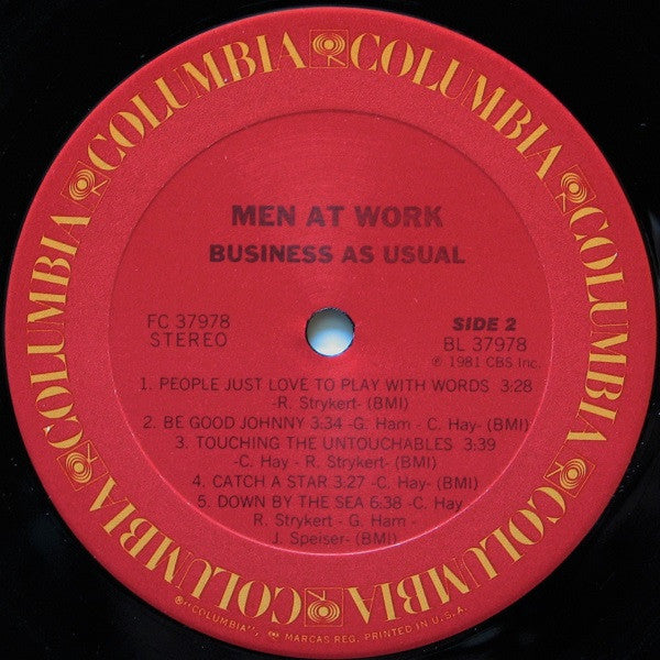 Men At Work : Business As Usual (LP, Album, Ter)