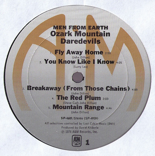 The Ozark Mountain Daredevils : Men From Earth (LP, Album, Ter)