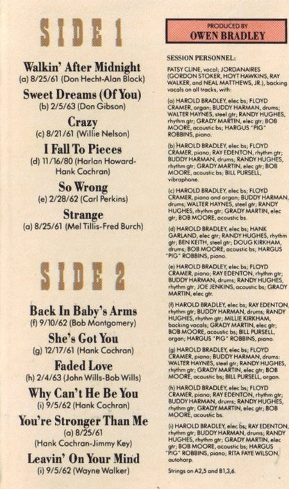 Patsy Cline : 12 Greatest Hits (Cass, Comp, RE, Dol)