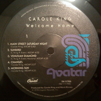 Carole King : Welcome Home (LP, Album, Pre)