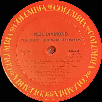 Neil Diamond : You Don't Bring Me Flowers (LP, Album)