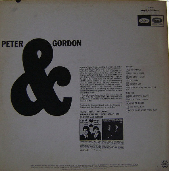 Peter & Gordon : I Go To Pieces (LP, Album, Mono, Los)