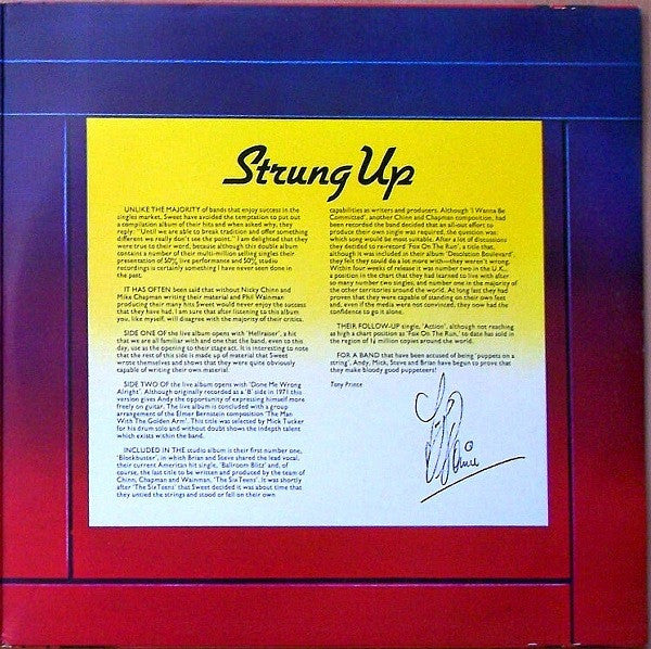 The Sweet : Strung Up (LP, Album, Gat + LP, Comp)