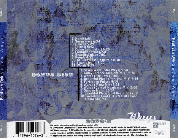 Paul van Dyk : Seven Ways (CD, Album, Mixed + CD, Album)