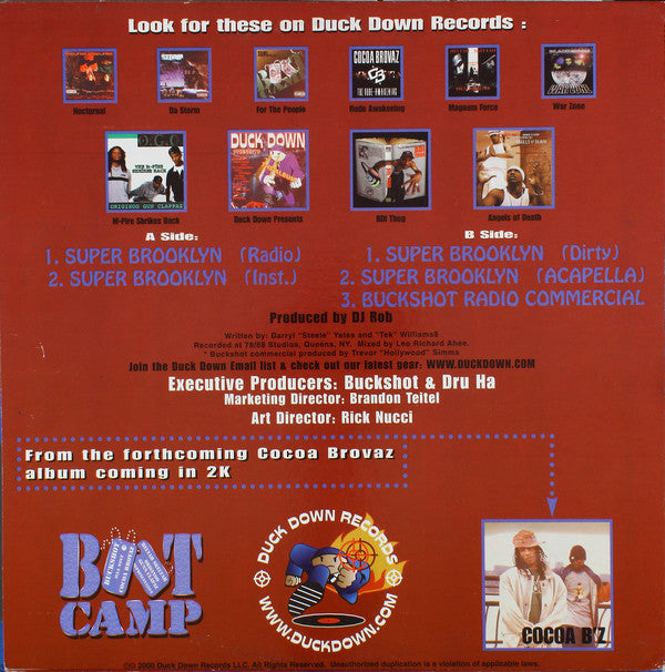 Cocoa Brovaz : Super Brooklyn (12", Single)
