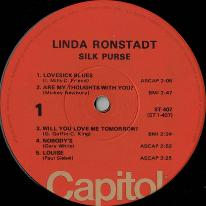 Linda Ronstadt : Silk Purse (LP, Album, RE, Win)