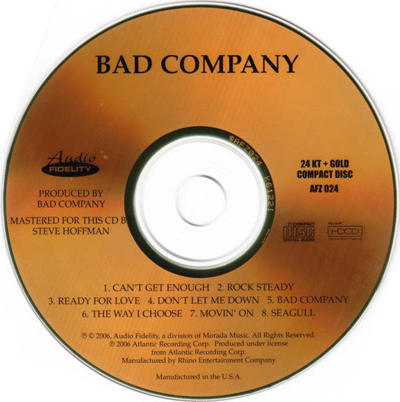 Bad Company (3) : Bad Company (HDCD, Album, RE, RM)