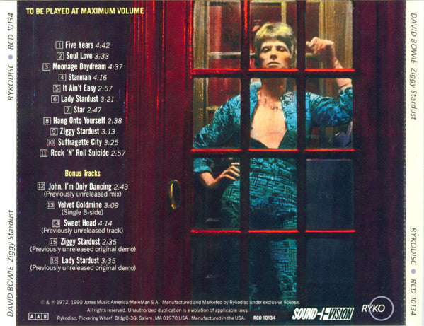 David Bowie : The Rise And Fall Of Ziggy Stardust And The Spiders From Mars (CD, Album, RE, RM, PDO)