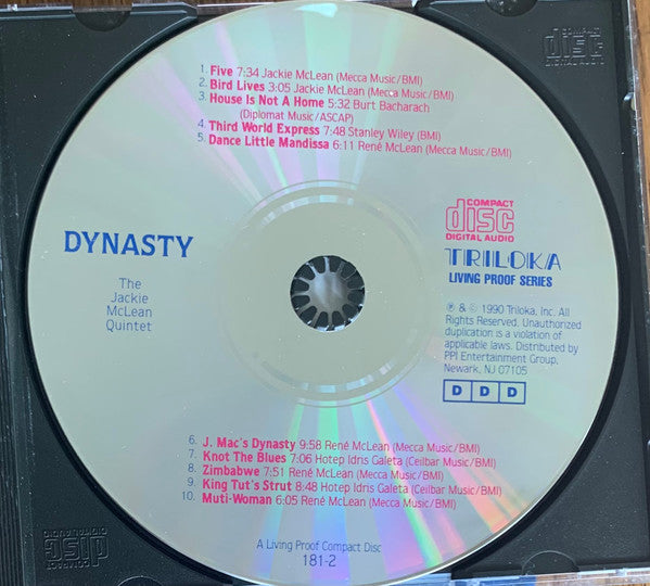Buy The Jackie McLean Quintet* Featuring René McLean* : Dynasty
