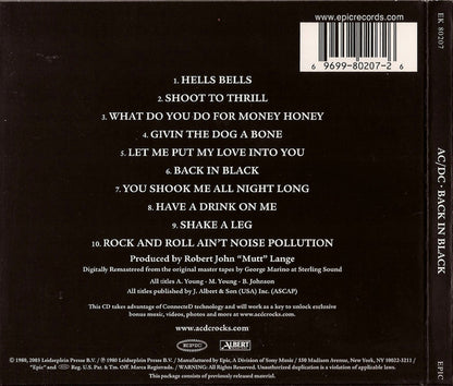 AC/DC : Back In Black (CD, Album, Enh, RE, RM)