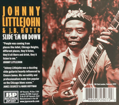 Johnny Littlejohn* & J.B. Hutto : Slide 'Em On Down Chicago Slide Guitar 1966-1992 (2xCD)