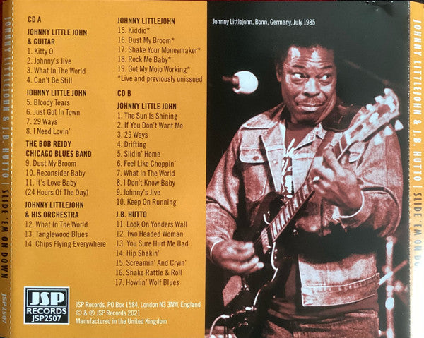 Johnny Littlejohn* & J.B. Hutto : Slide 'Em On Down Chicago Slide Guitar 1966-1992 (2xCD)