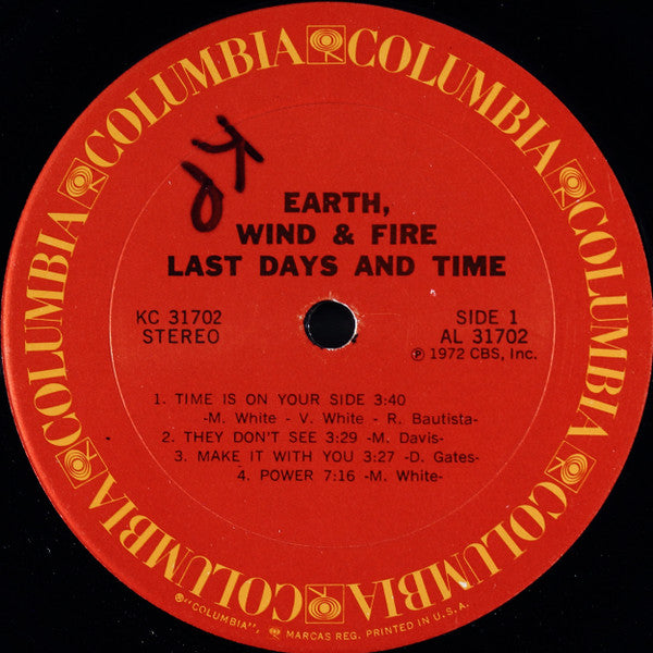 Buy Earth, Wind & Fire : Last Days And Time (LP, Album, Pit